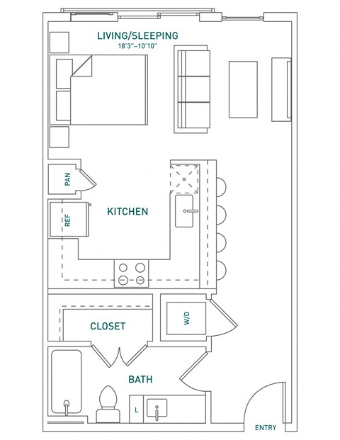 Heritage Plaza Studio E5 Floor Plan